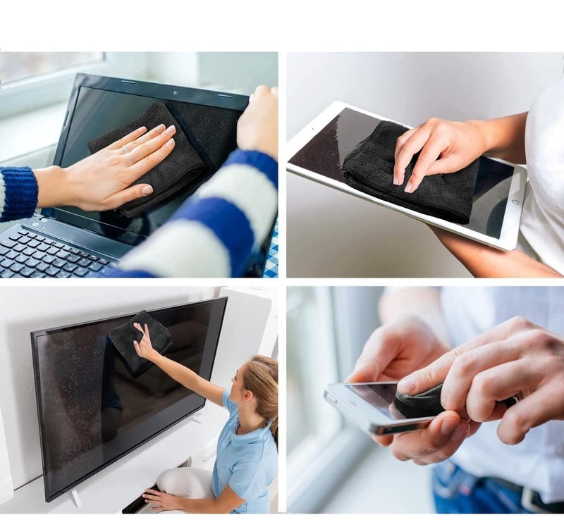 EVEO طقم رذاذ منظف الشاشة EVEOÂ® (خالي من الخطوط) منظف شاشة التلفاز للتلفاز الذكي، LCD، LED، OLED | رذاذ منظف شاشة الكمبيوتر ومسح بقطعة قماش ميكروفايبر - تلفاز، شاشة، لابتوب، آيباد، سيارة - 6.7 أونصة 1 عبوة - Image 5